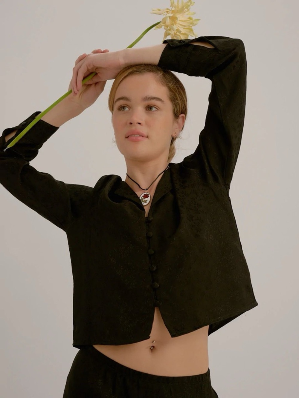 Lisa Says Gah! Floral Jacquard Top